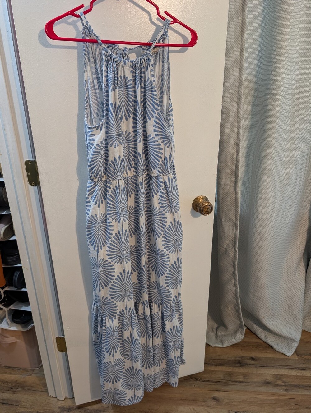 2 Coastal Linen Dresses (Sz L)